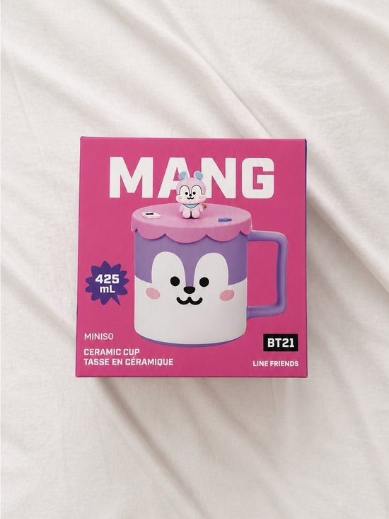 bt21 Other - MINISO BT21 Mang Ceramic Mug - Pink & Purple